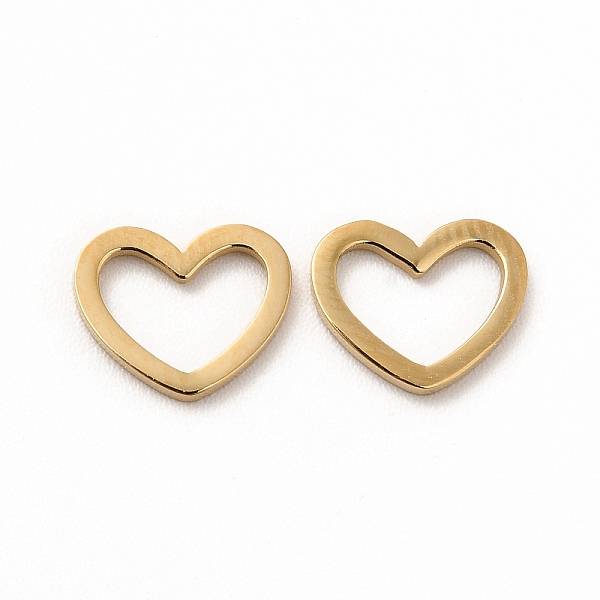 

PandaHall Ion Plating(IP) 304 Stainless Steel Linking Rings, Heart, Real 14K Gold Plated, 7x9x1mm, Inner Diameter: 4x7mm 304 Stainless Steel...