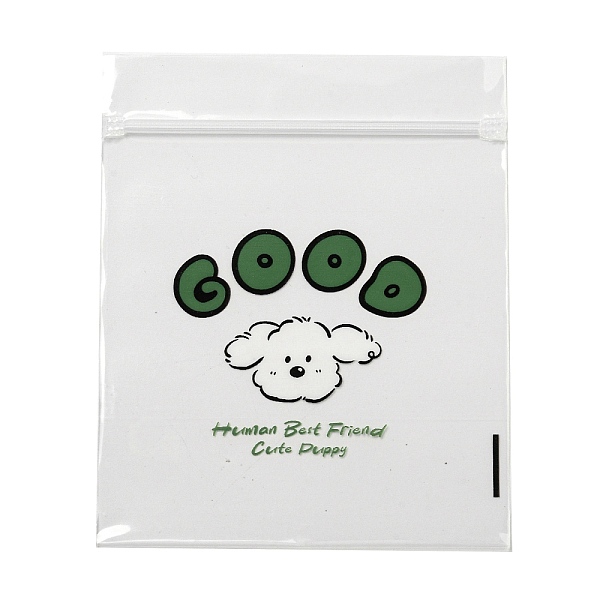 

PandaHall Rectangle Plastic Zip Lock Gift Bags, Resealable Bags with Cute Puppy Pattern, Green, 12x10x0.02cm, Unilateral Thickness: 2.5 Mil...