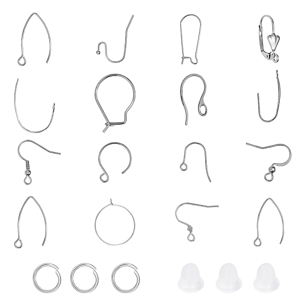 

PandaHall Unicraftale 304 Stainless Steel & 316 Surgical Stainless Steel Earring Hooks & Earring Hooks & Jump Rings, with Plastic Ear Nuts...