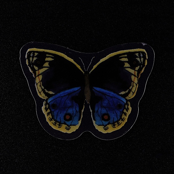 

PandaHall Butterfly Pattern Waterproof Plastic Scrapbooking Stickers, Self Adhesive Stickers, for Diary, Album, Notebook, DIY Arts and..., Blue