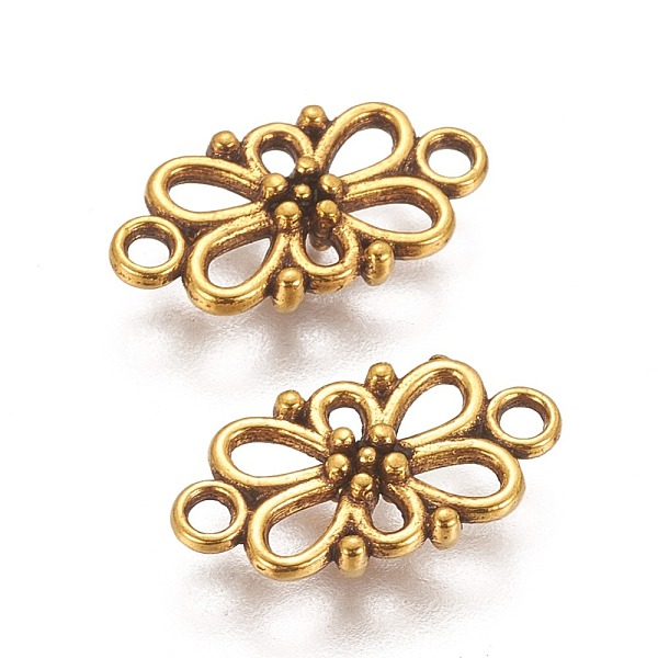 

PandaHall Tibetan Style Links/Connectors, Flower, Cadmium Free & Nickel Free & Lead Free, Antique Golden, 16x8x3.5mm, Hole: 1.5mm Alloy...
