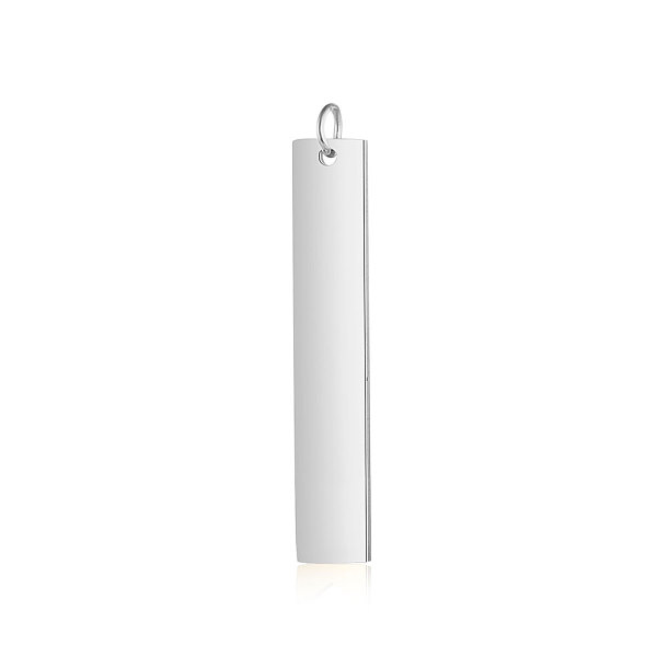 

PandaHall 201 Stainless Steel Pendants, Manual Polishing, Rectangle, Stamping Blank Tag, Stainless Steel Color, 32x6x1.5mm, Hole: 3mm 201...