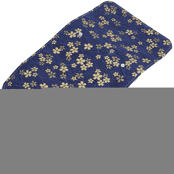 

PandaHall A6 Sakura Pattern Cloth 6 Ring Binder Cover, Loose Leaf Notebook Cover, Prussian Blue, 185x120x29mm Cloth Rectangle