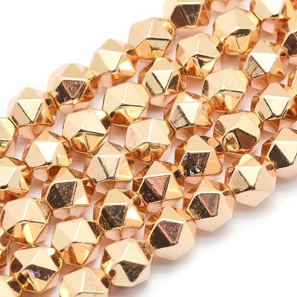 

PandaHall Electroplate Non-magnetic Synthetic Hematite Beads Strands, Star Cut Round Beads, Grade AA, Long-Lasting Plated, Faceted, Light...
