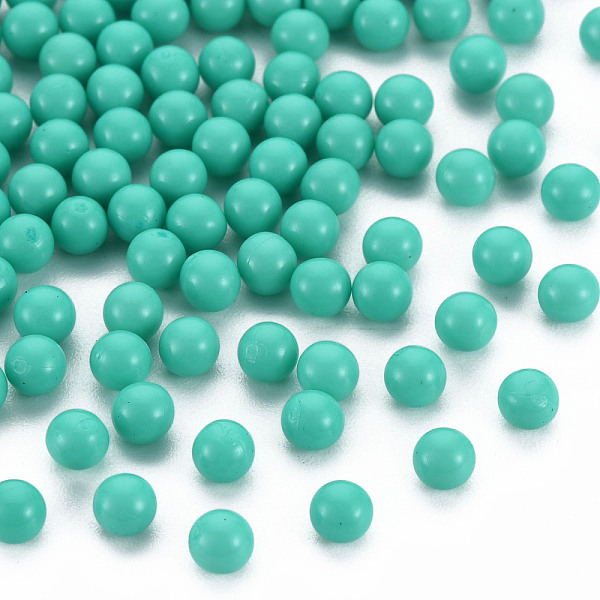 

PandaHall Opaque Acrylic Beads, No Hole, Round, Dark Turquoise, 4mm, about 14000pcs/500g Acrylic Round