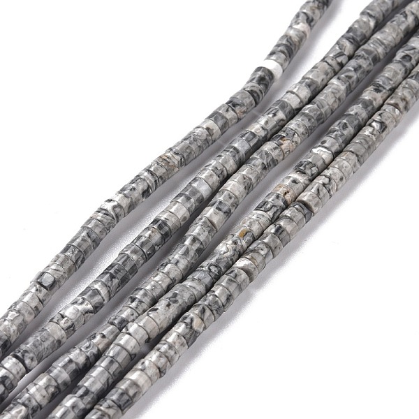 

PandaHall Synthetic Map Stone/Picasso Stone/Picasso Jasper Beads Strands, Flat Round, 4x2mm, Hole: 1mm, about 169pcs/strand, 14.96''(38cm)...