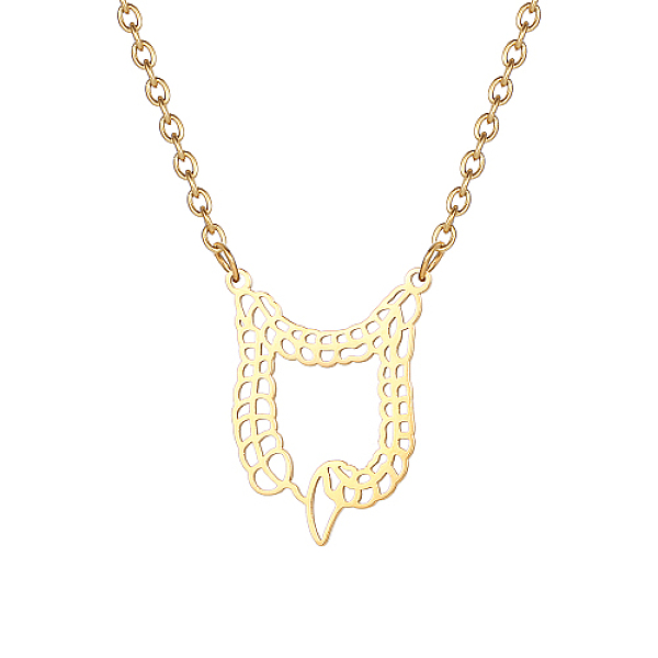 

PandaHall Stainless Steel Pendant Necklaces for Women, Real 18K Gold Plated, no size Stainless Steel