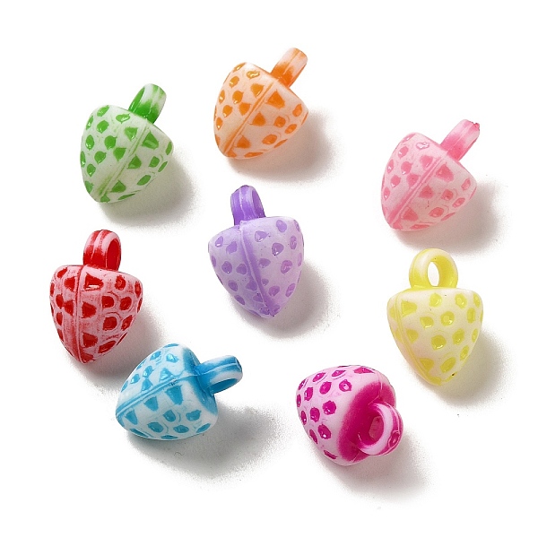 

PandaHall Opaque Acrylic Pendants, Craft Style, Strawberry, Mixed Color, 17.5x12.5x11.5mm, Hole: 3.5mm, 543pcs/500g Acrylic Strawberry..., Multicolor
