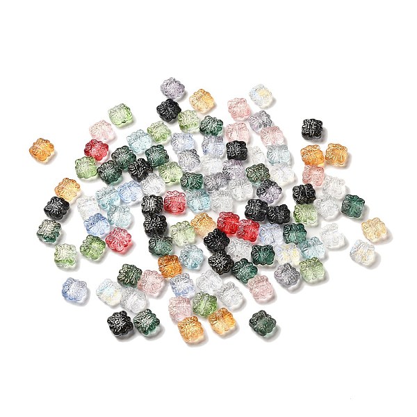 

PandaHall Transparent Glass Beads, Rectangle, Mixed Color, 12.5x13.5x6mm, Hole: 1mm Glass Rectangle Multicolor