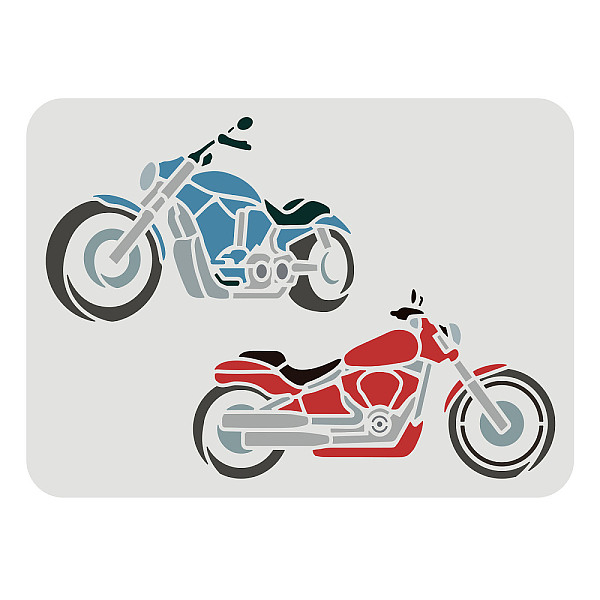 

PandaHall FINGERINSPIRE Motorcycles Stencil Template 29.7x21cm 2 Autobikes Mylar DIY Art Craft Reusable Washable Vehicles Wall Drawing...