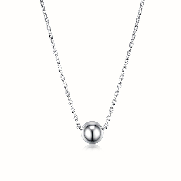 

PandaHall Fashionable S925 Silver Round Bead Lariat Necklace, Stretchable & Layerable Versatile Collarbone Chain for Women Sterling Silver...