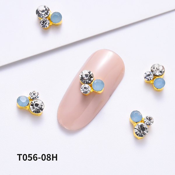 

PandaHall Alloy Rhinestone Cabochons, Nail Art Decoration Accessories for Women, Crystal & White Opal, Golden, 6.5x8x4mm Alloy Others..., Multicolor