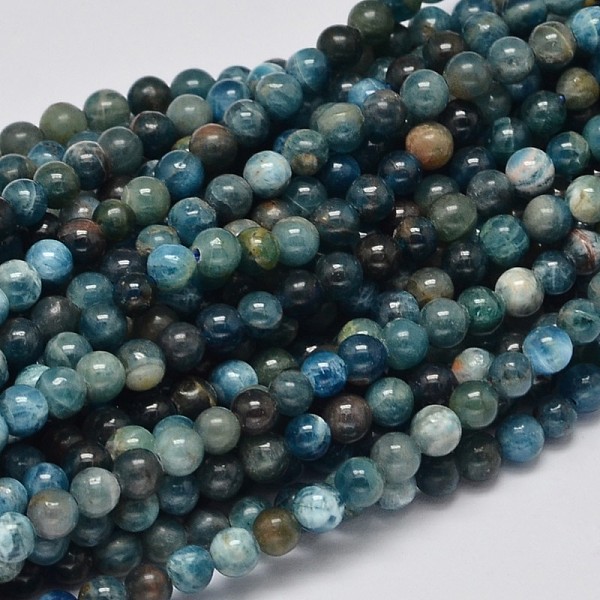 

PandaHall Round Natural Apatite Beads Strands, Grade AB, 4mm, Hole: 1mm, 13.78''(35cm) Apatite Round