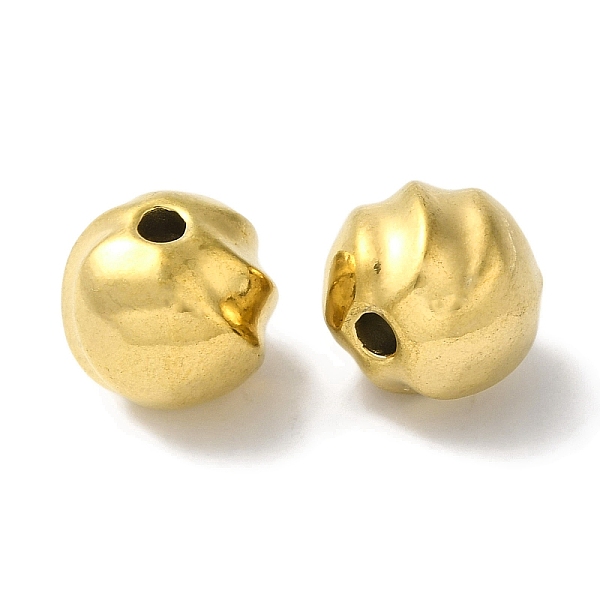 

PandaHall 304 Stainless Steel Beads, Round, Golden, 10x9mm, Hole: 2mm 304 Stainless Steel Round