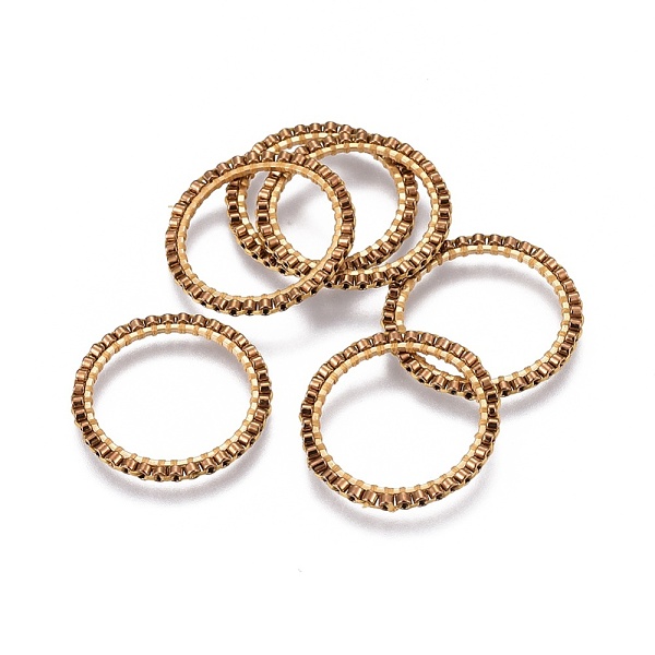 

PandaHall MIYUKI & TOHO Handmade Japanese Seed Beads, with 304 Stainless Steel Link Rings, Loom Pattern, Ring, Golden, Coffee, 22~23x1.7mm..., Brown