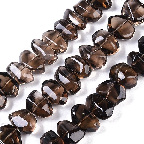 

PandaHall Natural Smoky Quartz Beads Strands, Nuggets, Grade A, 11~15x20~22.5x11~13mm, Hole: 1mm, 15.43~15.55''(39.2~39.5cm) Smoky Quartz...