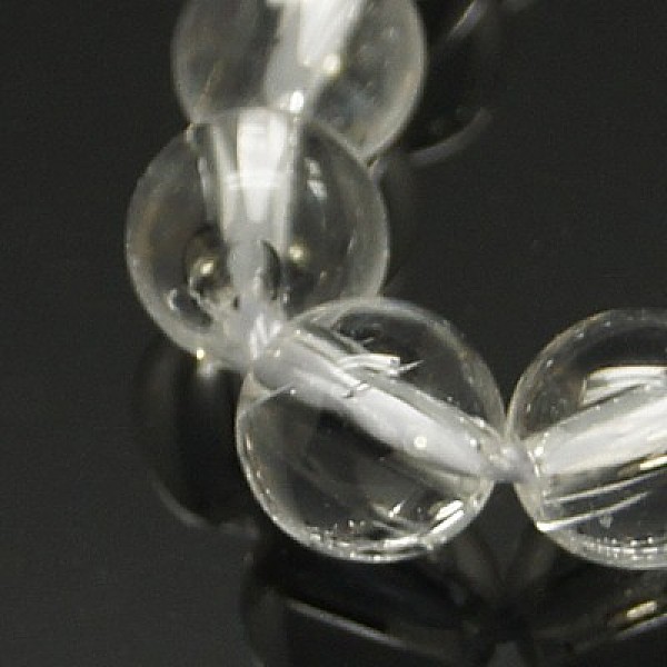 

PandaHall Natural Quartz Crystal Beads Strands, Rock Crystal Beads, Round, 4mm, Hole: 1mm, about 47pcs/strand, 7.5 inch Quartz Crystal Round..., Clear