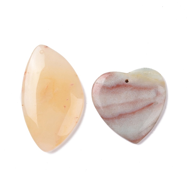 

PandaHall Natural Gemstone Pendants, Mixed Shapes, 45~65x29.5~45x5.5~8mm, Hole: 1.5~2mm Mixed Stone Mixed Shapes