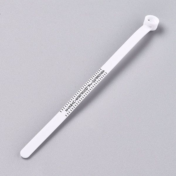 

PandaHall Plastic Ring Sizer, UK Official British Finger Measure, Gauge Finger Measuring Belt for Men and Womens Sizes, with Mini Magnifier..., White