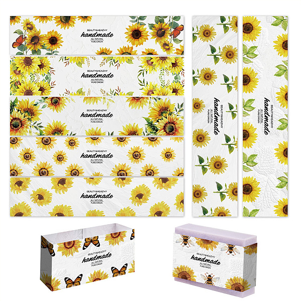 

PandaHall 90Pcs 9 Styles Flower Pattern Soap Paper Tag, Paper Soap Wrappers, Rectangle, for Soap Packaging, Yellow, 210x50mm, 10pcs/style...