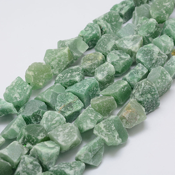 

PandaHall Raw Rough Natural Green Aventurine Bead Strands, Nuggets, 15~20x14~18x10~14mm, Hole: 1mm, about 25pcs/strand, 14.9 inch(38cm)...