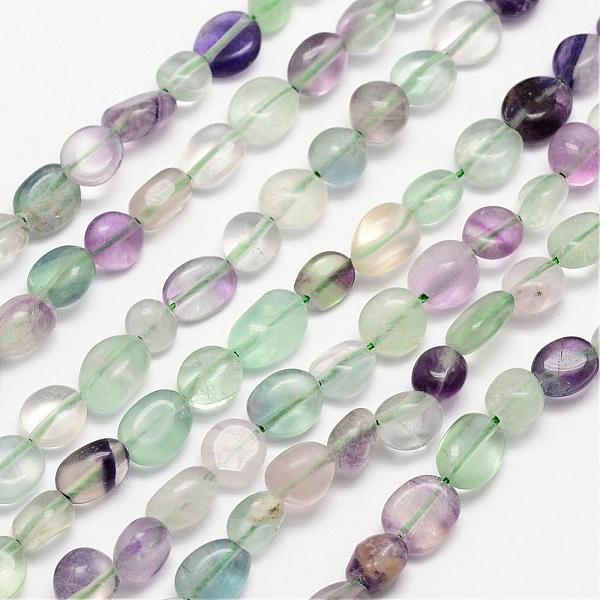

PandaHall Natural Fluorite Bead Strands, Tumbled Stone, Nuggets, 8~10x8~10mm, Hole: 1mm, about 15.74 inch Fluorite Nuggets