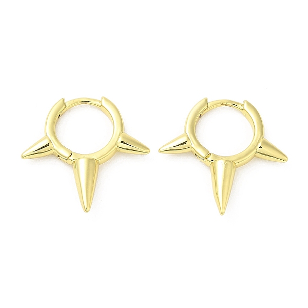 

PandaHall Rack Plating Brass Spike Hoop Earrings for Women, Lead Free & Cadmium Free, Long-Lasting Plated, Real 18K Gold Plated, 24x24x5mm...