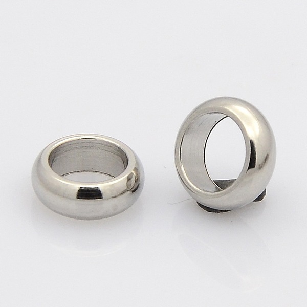 

PandaHall Ring 304 Stainless Steel Spacer Beads, Metal Findings for Jewelry Making Supplies, Stainless Steel Color, 7x2mm, Hole: 5mm 304...