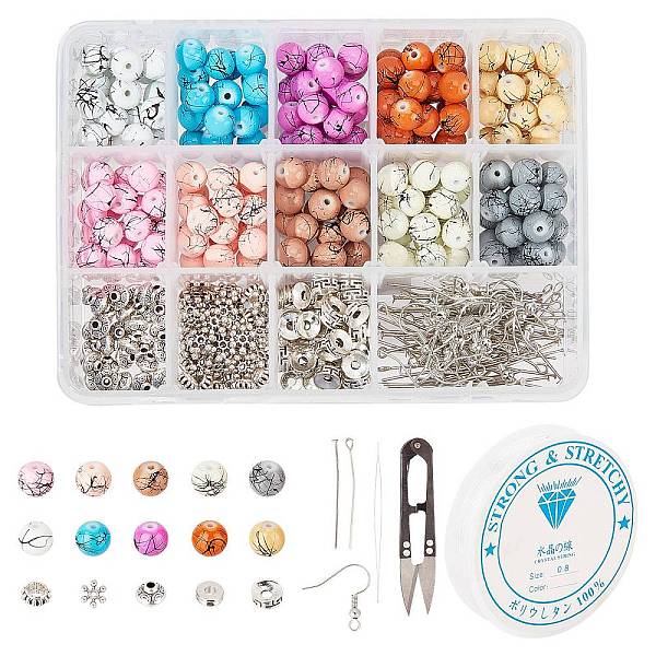 

PandaHall SUNNYCLUE DIY Earring & Bracelets Making Kits, Including Drawbench Glass Beads, Brass Earring Hooks, Brass & Alloy Spacer Beads..., Multicolor