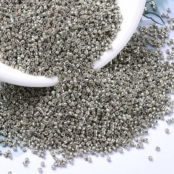 

PandaHall MIYUKI Delica Beads, Cylinder, Japanese Seed Beads, 11/0, (DB0436) Galvanized Pewter, 1.3x1.6mm, Hole: 0.8mm, about 2000pcs/bottle..., Silver