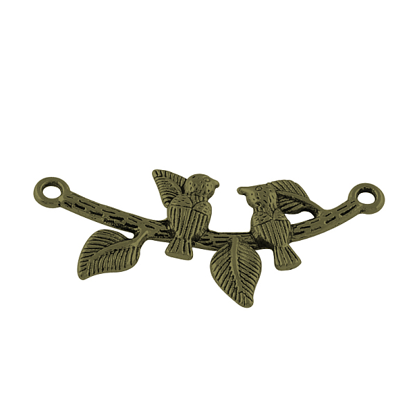 

PandaHall Bird & Branch Tibetan Style Alloy Pendants, Lead Free & Cadmium Free, Antique Silver, 32x62x4mm, Hole: 3mm, about 140pcs/1000g...