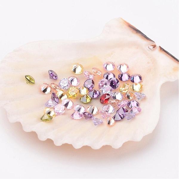 

PandaHall Mixed Grade A Diamond Shaped Cubic Zirconia Cabochons, Faceted, 3x2mm Cubic Zirconia Diamond Multicolor