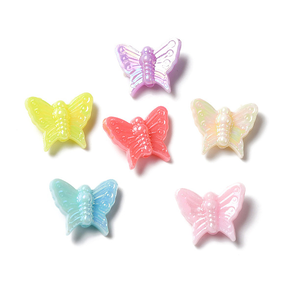 

PandaHall Opaque Acrylic Beads, AB Color Plated, Butterfly, Mixed Color, 13x15.5x5.5mm, Hole: 1.4mm, about 1667pcs/500g Acrylic Butterfly..., Multicolor
