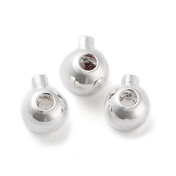 

PandaHall Brass Crimp Beads, Rondelle, 925 Sterling Silver Plated, 4x3mm, Hole: 0.9mm Brass Rondelle