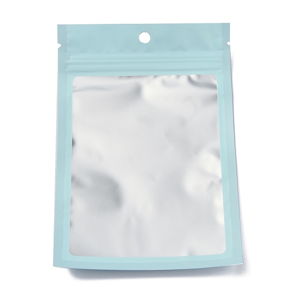 

PandaHall Plastic Zip Lock Bag, Gradient Color Storage Bags, Self Seal Bag, Top Seal, with Window and Hang Hole, Rectangle, Light Blue...