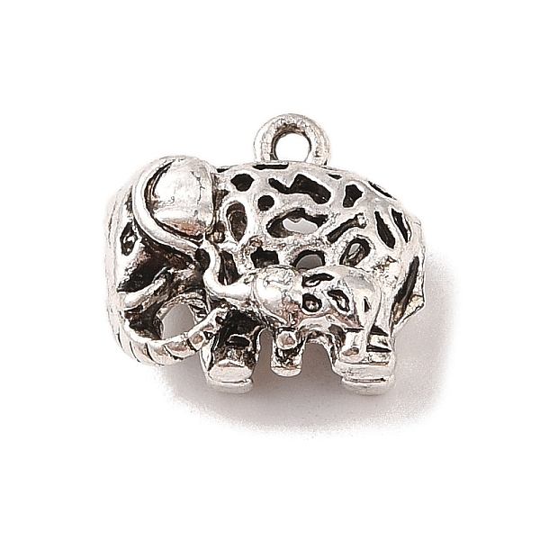 

PandaHall Tibetan Style Alloy Pendant, Cadmium Free & Lead Free, Elephant, Antique Silver, 14x16.5x9mm, Hole: 1.3mm Alloy Elephant