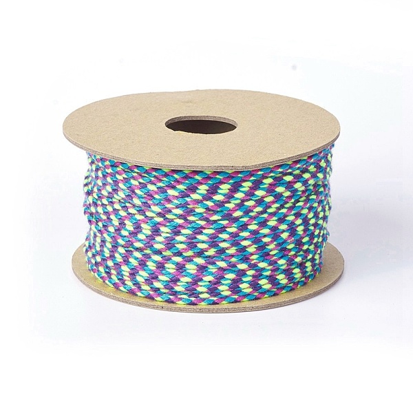 

PandaHall Macrame Cotton Cord, Braided Rope, for Wall Hanging, Crafts, Gift Wrapping, Colorful, 2mm, about 21.87 yards(20m)/roll Cotton