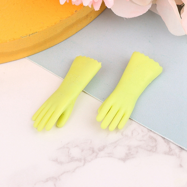 

PandaHall Mini Plastic Cleaning Gloves, Micro Landscape Home Dollhouse Accessories, Pretending Prop Decorations, Champagne Yellow, 35x13mm...