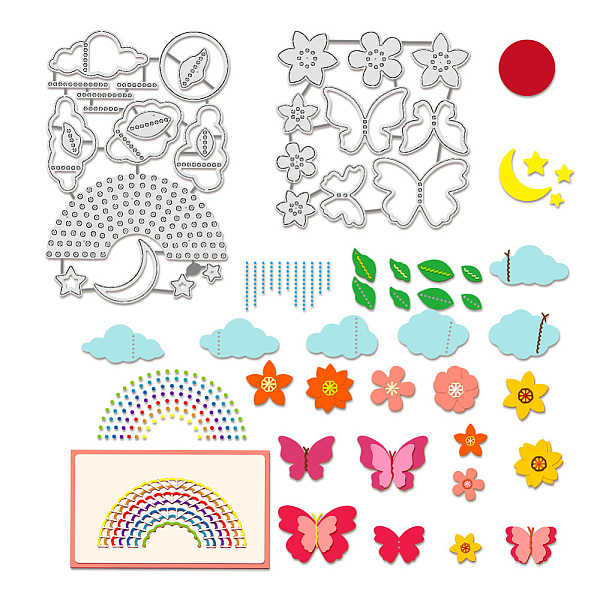 

PandaHall Carbon Steel Cutting Dies Stencils, for DIY Scrapbooking, Photo Album, Decorative Embossing Paper Card, Stainless Steel Color...