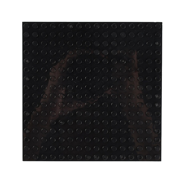 

PandaHall Plastic Building Plates, Baseplate for Building Block Toys, Square, Black, 128x128x14.5mm, Hole: 4.5mm Plastic Square Black