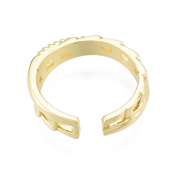 

PandaHall Clear Cubic Zirconia Open Cuff Ring, Brass Jewelry for Women, Real 18K Gold Plated, US Size 7(17.3mm) Brass+Cubic Zirconia Clear