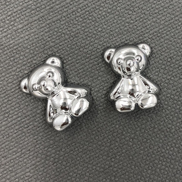 

PandaHall CCB Acrylic Cabochons, Bear, Silver, 22x18mm Acrylic Bear Silver