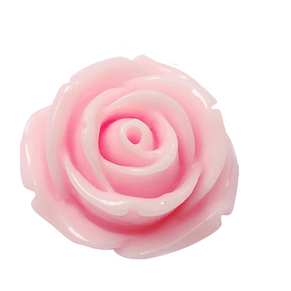 

PandaHall Resin Cabochons, Flower, Pearl Pink, 14x15x6mm Resin Flower Pink