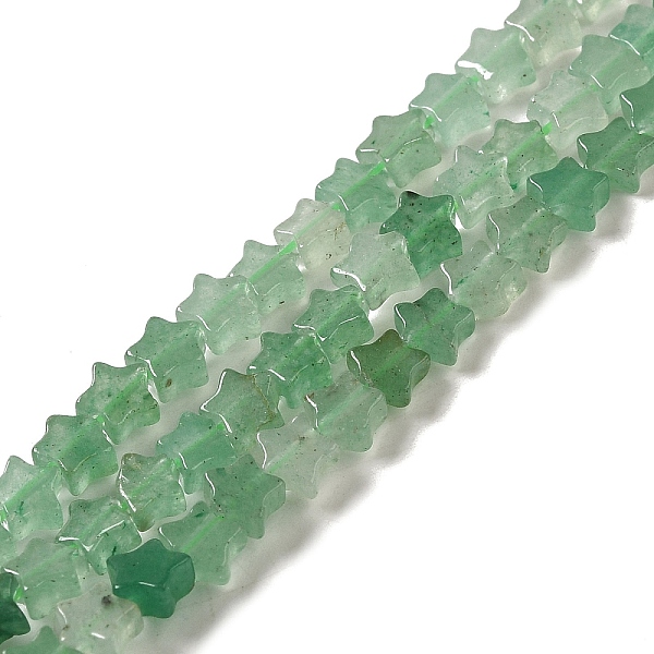 

PandaHall Natural Green Aventurine Beads Strands, Star, 6x5.5x2mm, Hole: 0.8mm, about 75pcs/strand, 14.57 inch(37cm) Green Aventurine Star