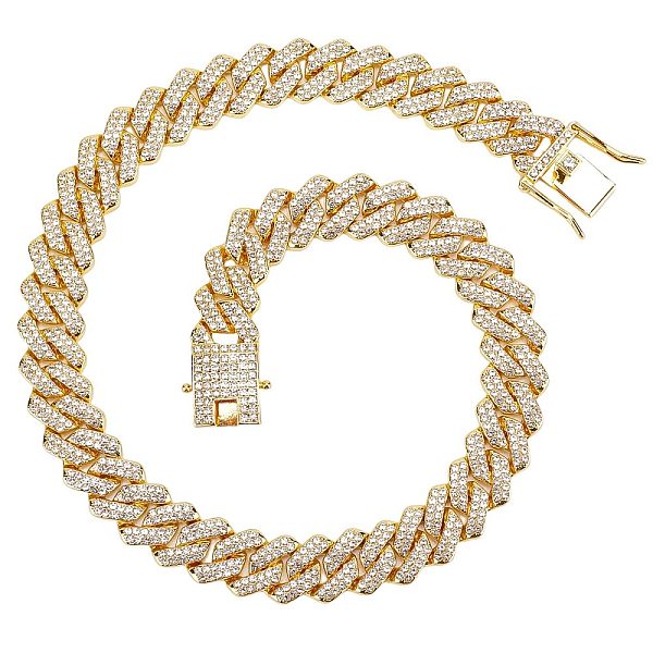 

PandaHall GORGECRAFT Dog Chain Diamond Cuban Collar Walking Metal Chain Collar Crystal Rhinestone Tennis Necklace Alloy Cuban Link Chain...