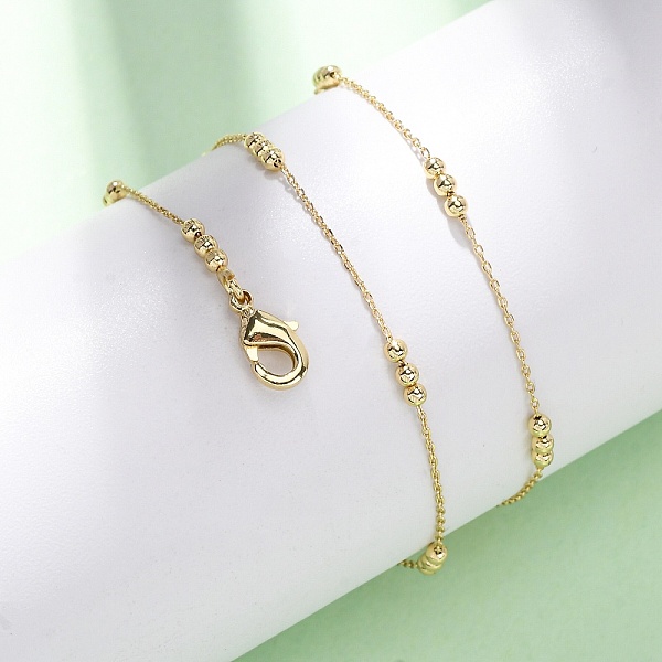 2MM Brass Round Ball Cable Chain Necklaces
