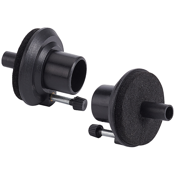 PandaHall BENECREAT 2pcs Hi-hat Cymbal Stand Holder, 22mm Black Rubber Drum Set Surpport Accessories for Perfect Music Performance Plastic...