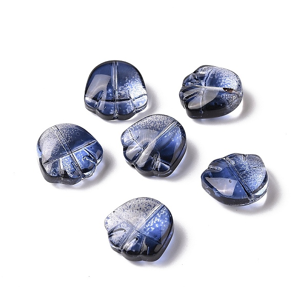 

PandaHall Transparent Spray Painted Glass Beads, Bear Claw Print, Dark Blue, 14x14x7mm, Hole: 1mm Glass Bear