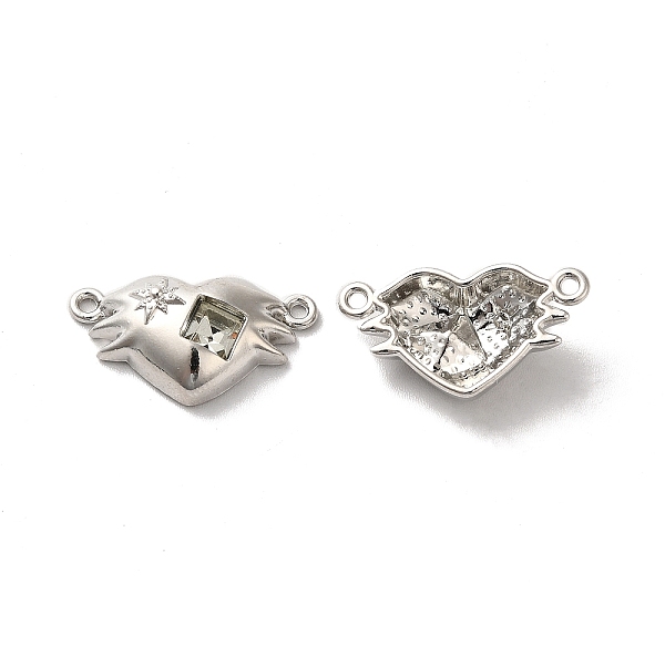 

PandaHall Alloy Connector Charms, Heart Links with Glass, Lead Free & Cadmium Free, Platinum, Clear, 12x22x5mm, Hole: 1.4mm Alloy+Glass...