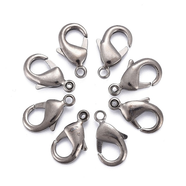

PandaHall Brass Lobster Claw Clasps, Parrot Trigger Clasps, Cadmium Free & Nickel Free & Lead Free, Gunmetal, 15x8x3mm, Hole: 2mm Brass...